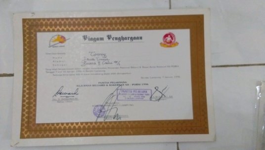 Piagam Penghargaan Juara III